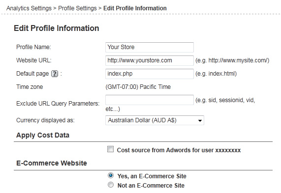 ga-ecommerce-settings
