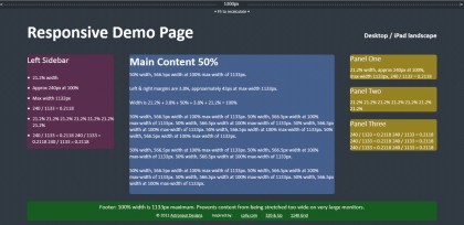 Responsive demo page screenshot